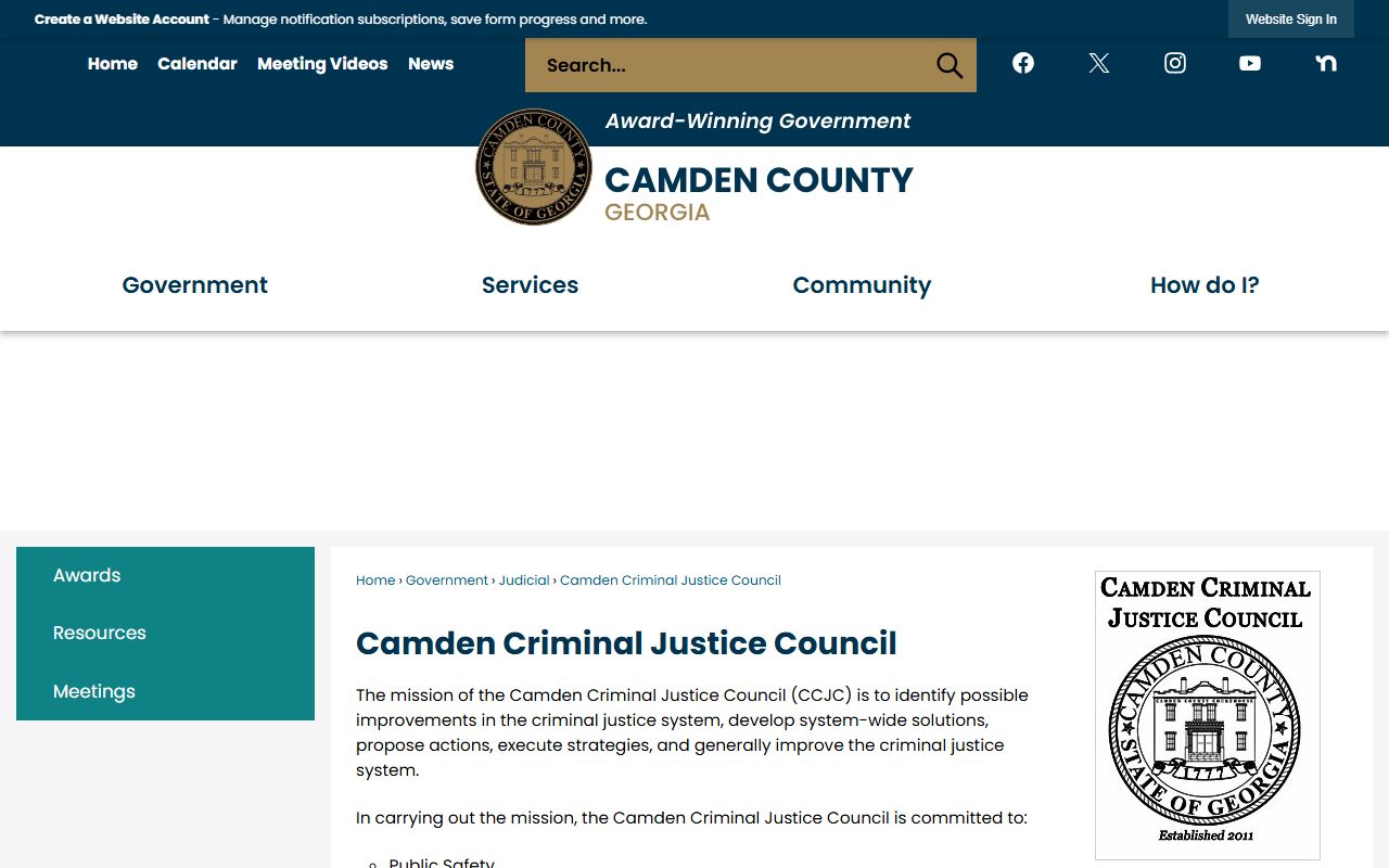 Camden County court dockets Criminal Justice Council page