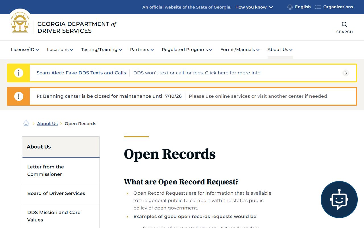 Camden County Superior Court records separate from DDS open records