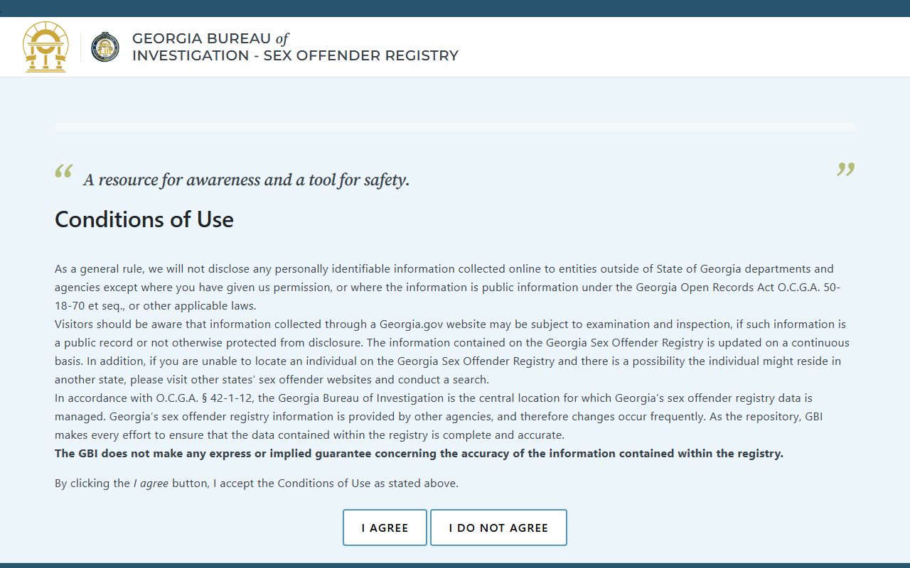 Camden County warrant records and GBI public registry